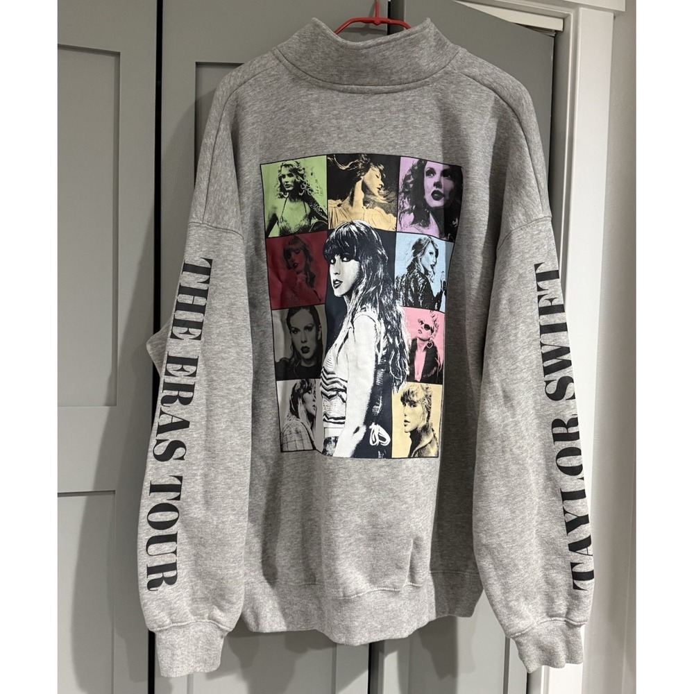 Taylor Swift The Eras Tour Exclusive Official Quarter Zip Sweatshirt Size Large